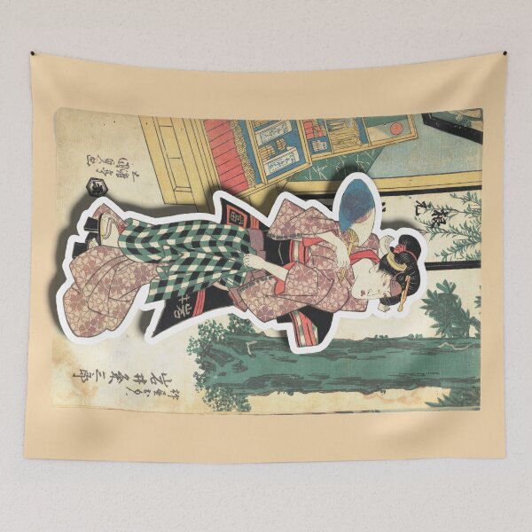 Item preview, Geisha on the street - Japanese classic art - Utagawa Kunisada designed and sold by jade-cooper-art.