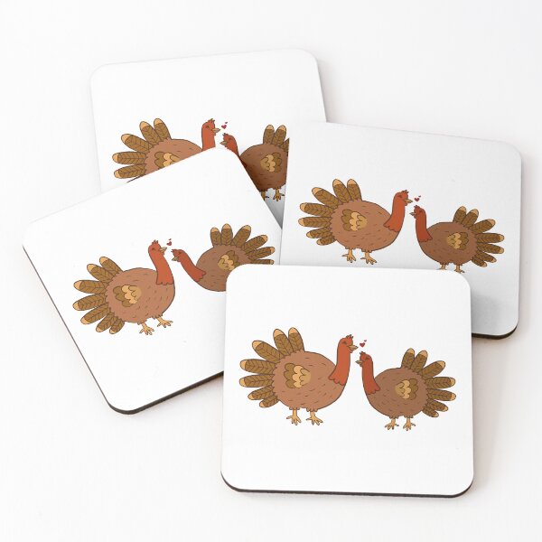 Item preview, Turkeys in Love designed and sold by TheMoreYouMuse.