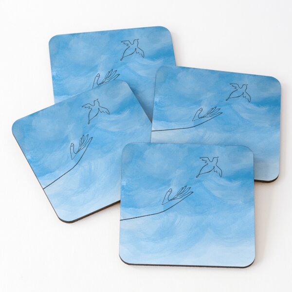 Item preview, Bird Flying From Hand Line-art designed and sold by TheMoreYouMuse.