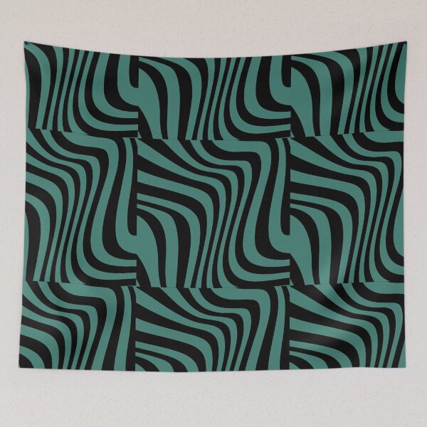 Item preview, Green Waves Print designed and sold by LivChrisDesigns.