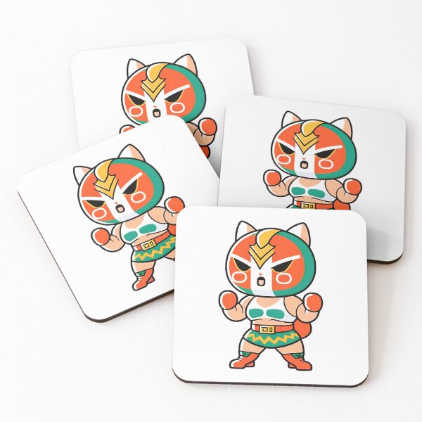 Artikelvorschau, Lucha Libre Katzen | Mexikanische Wrestling | Kawaii-Katzen | Chibi-Katzen | Anime-Katzen | Lucha Libre Katzen 045 entworfen und verkauft von Catcosm.