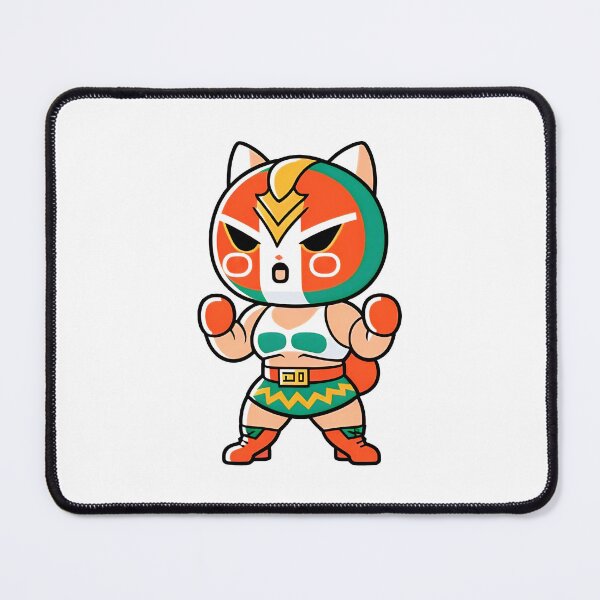 Artikelvorschau, Lucha Libre Katzen | Mexikanische Wrestling | Kawaii-Katzen | Chibi-Katzen | Anime-Katzen | Lucha Libre Katzen 045 entworfen und verkauft von Catcosm.
