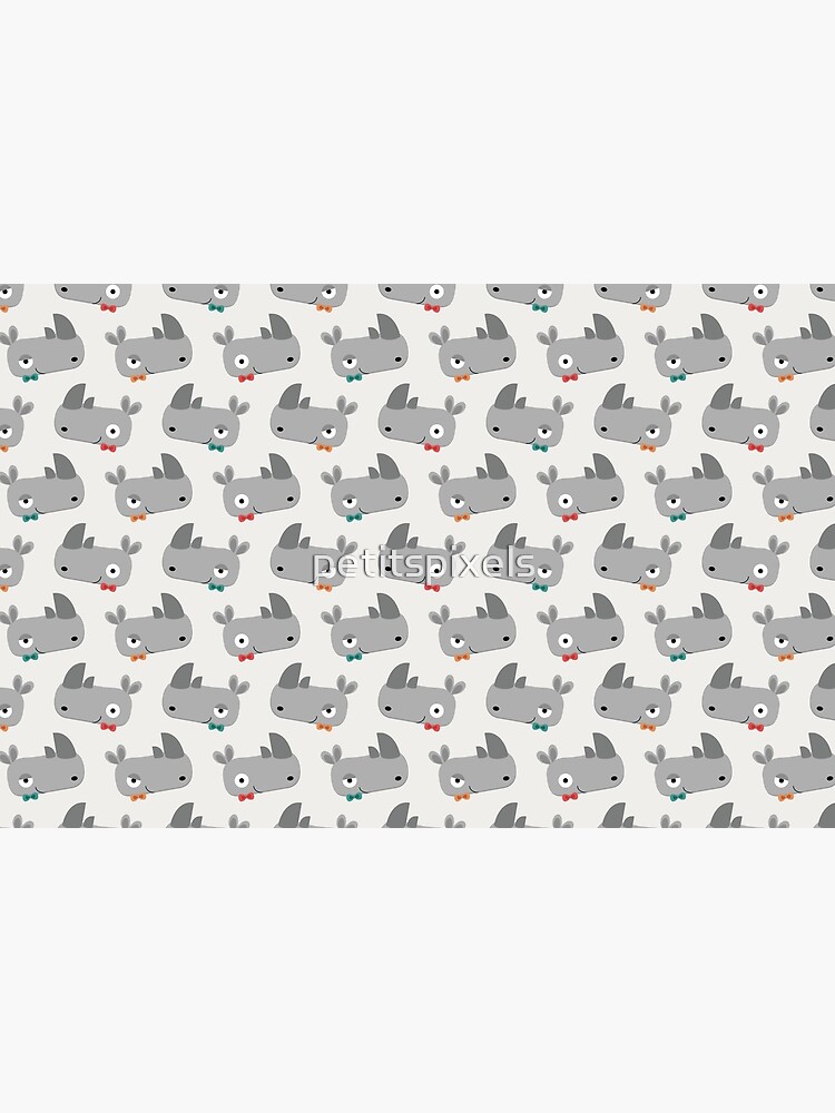 Thumbnail 4 of 4, Zipper Pouch, Rhinoceroses with bow ties designed and sold by petitspixels.