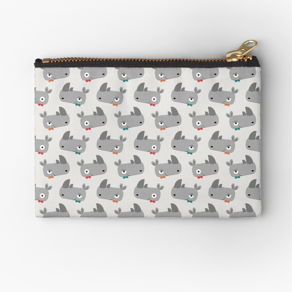 Rhinoceroses with bow ties Zipper Pouch