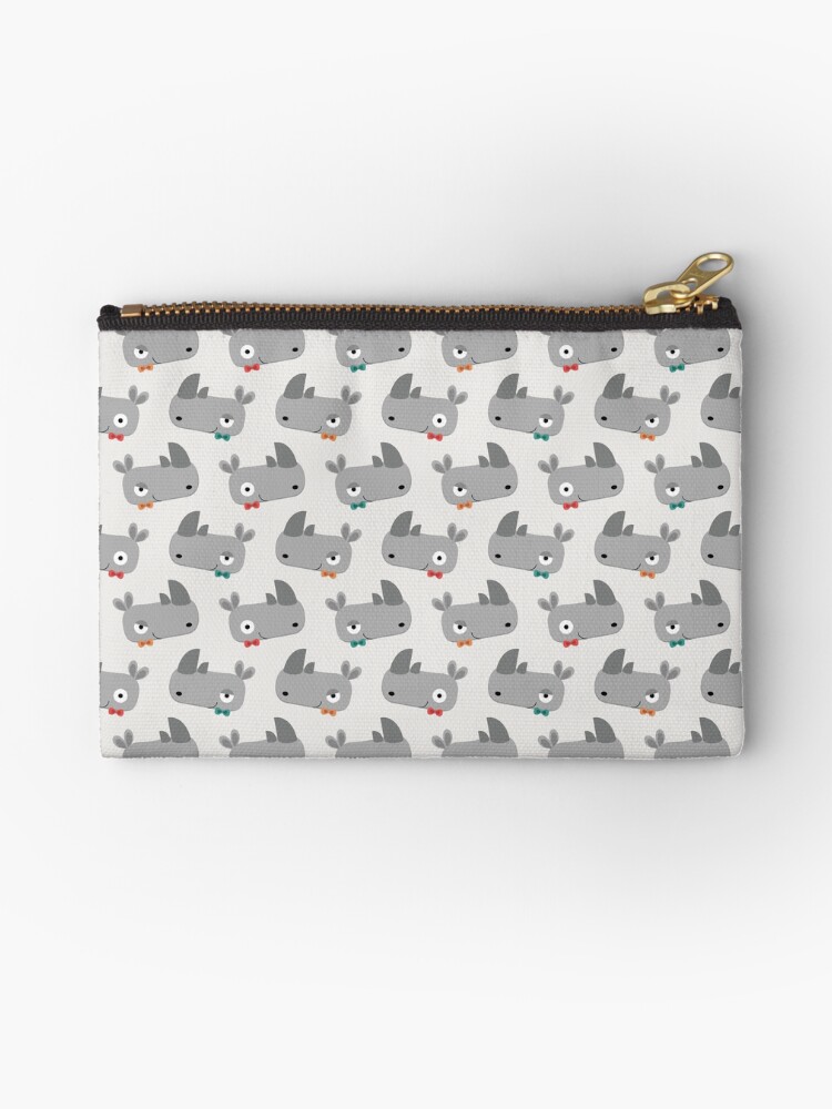 Thumbnail 1 of 4, Zipper Pouch, Rhinoceroses with bow ties designed and sold by petitspixels.