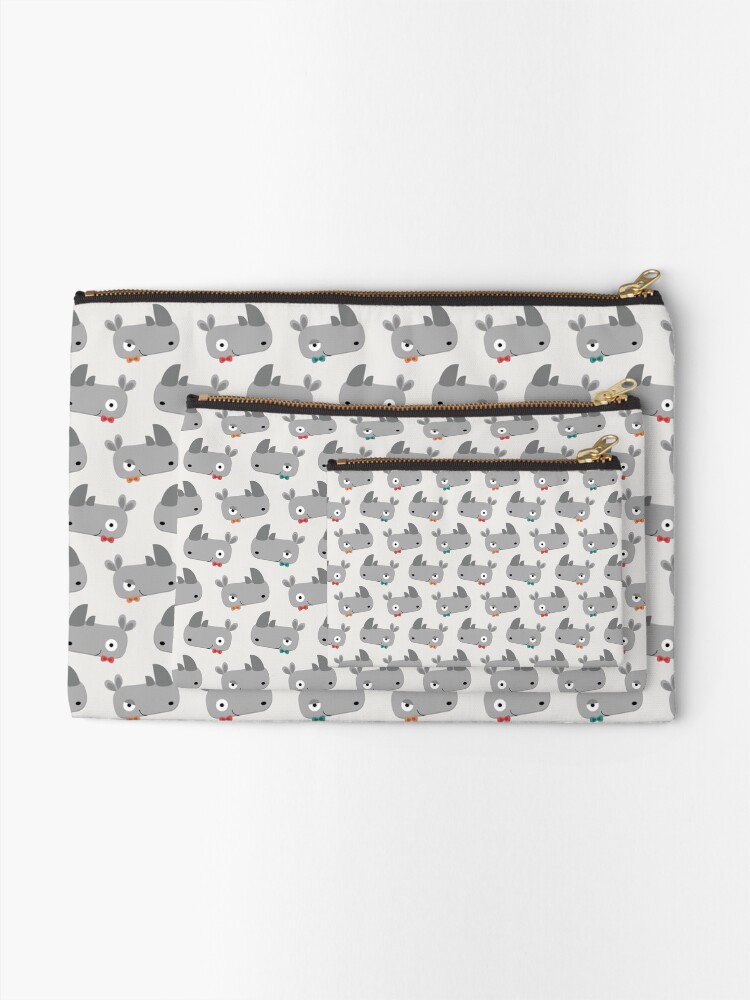Thumbnail 2 of 4, Zipper Pouch, Rhinoceroses with bow ties designed and sold by petitspixels.