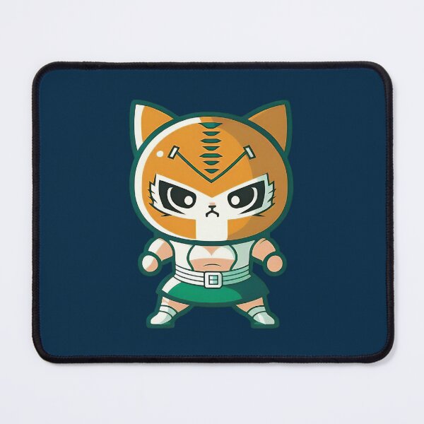 Artikelvorschau,  Lucha Libre Katzen | Mexikanische Wrestling | Kawaii-Katzen | Chibi-Katzen | Anime-Katzen | Lucha Libre Katzen 048 entworfen und verkauft von Catcosm.