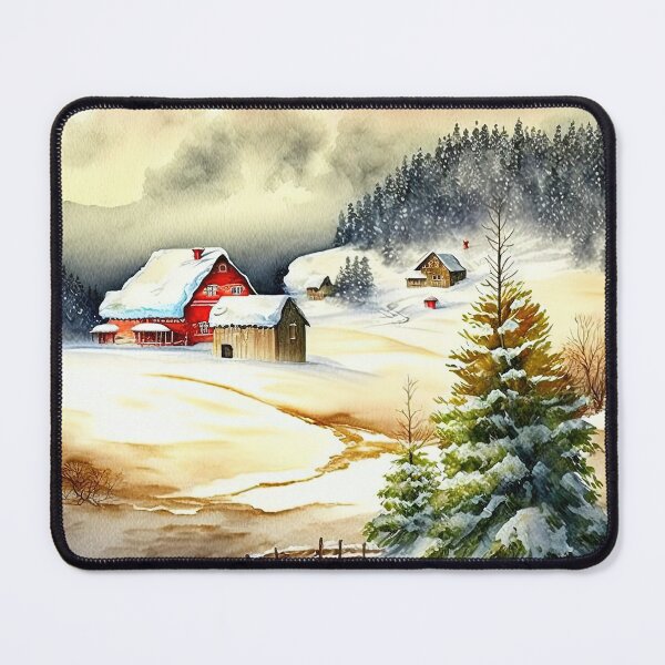 Item preview, Chritsmas Snow Winter Watercolor Landscapes series 1 designed and sold by micreations.