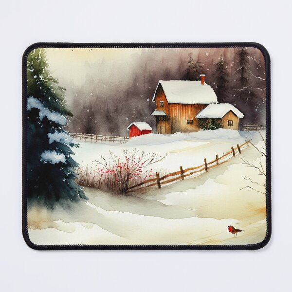 Item preview, Chritsmas Snow Winter Watercolor Landscapes series 2 designed and sold by micreations.