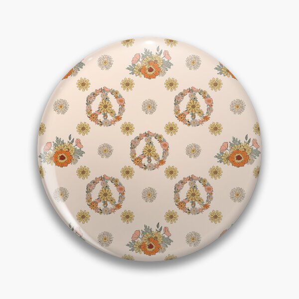 Item preview, Retro Peace Sign Floral designed and sold by Violet Grant.