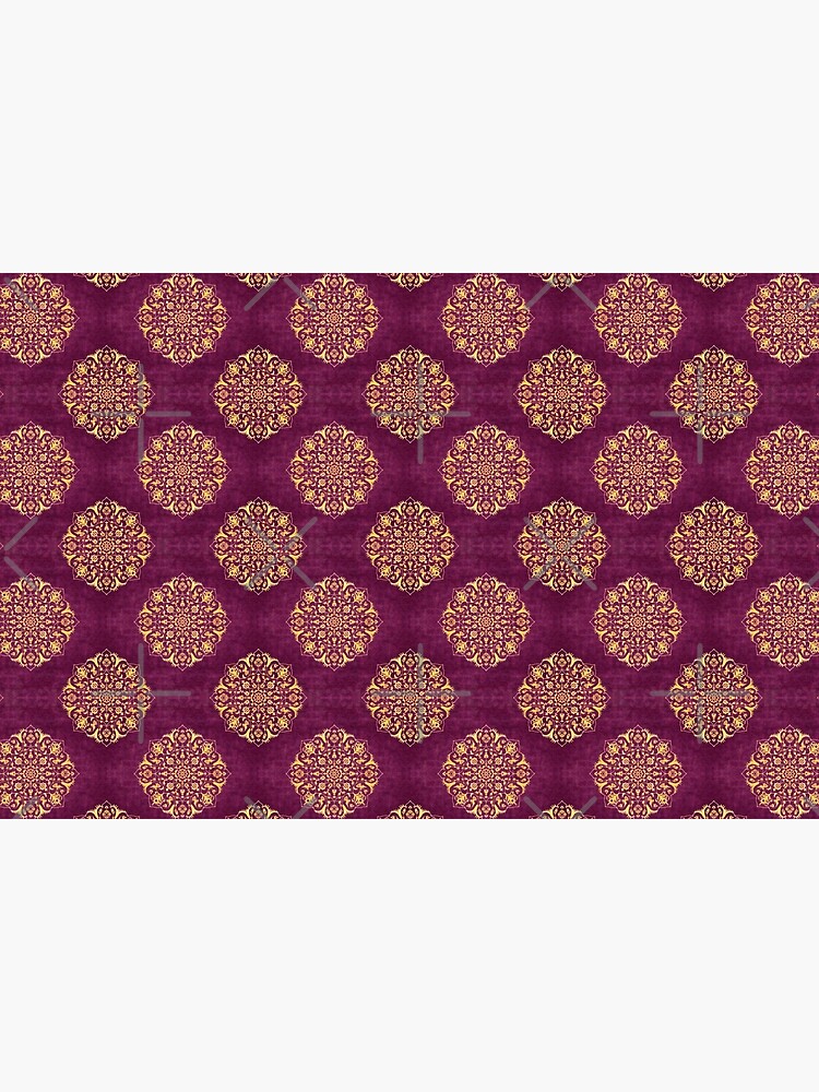 Discover Royal Purple Oriental Bohemian Traditional Moroccan Mandala Velvet Moroccan Fabric Style Bath Mat