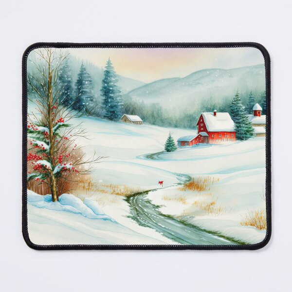 Item preview, Chritsmas Snow Winter Watercolor Landscapes series 6 designed and sold by micreations.