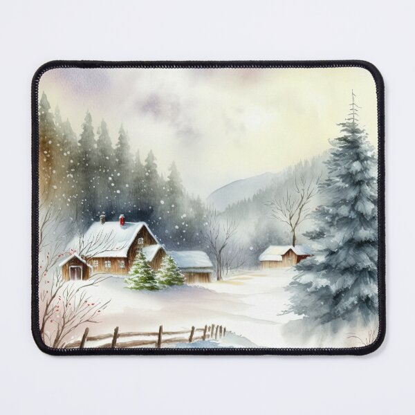 Item preview, Chritsmas Snow Winter Watercolor Landscapes series 7 designed and sold by micreations.