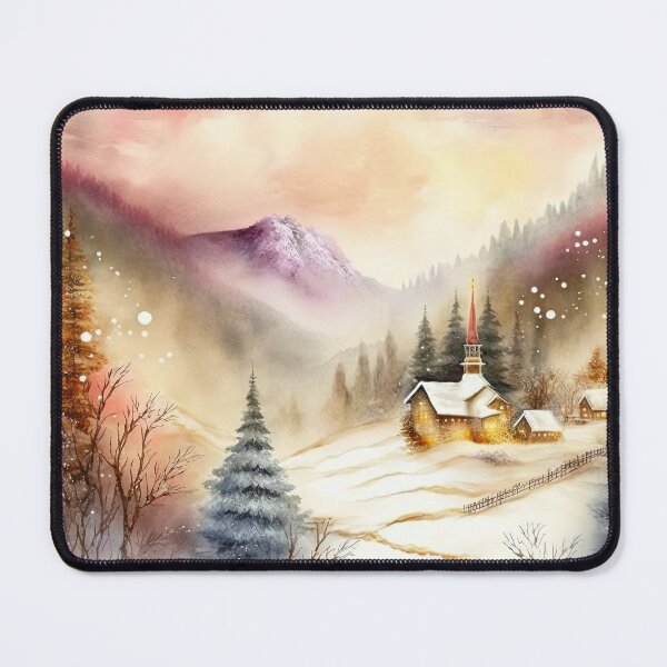 Item preview, Chritsmas Snow Winter Watercolor Landscapes series 11 designed and sold by micreations.