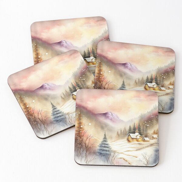 Item preview, Chritsmas Snow Winter Watercolor Landscapes series 11 designed and sold by micreations.