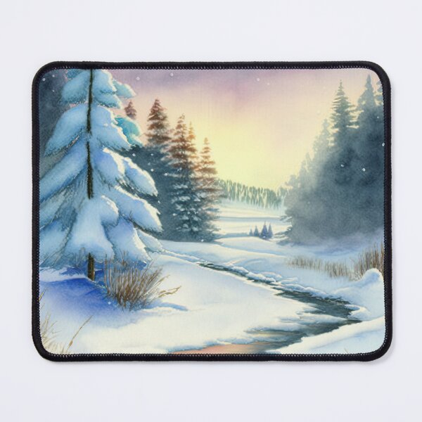 Item preview, Chritsmas Snow Winter Watercolor Landscapes series 14 designed and sold by micreations.