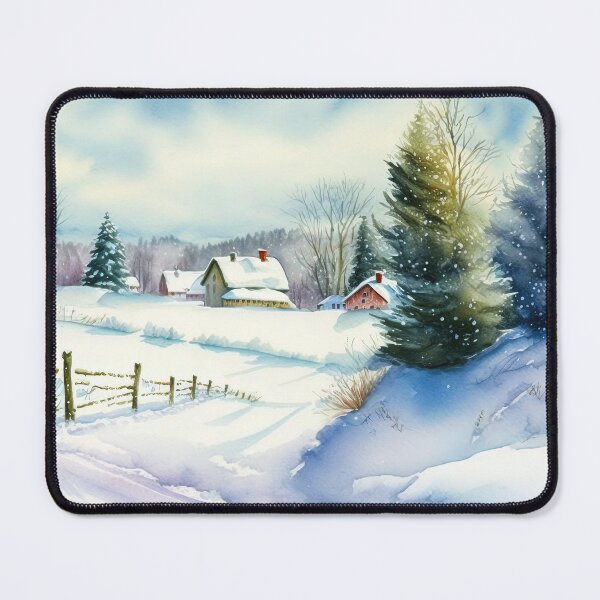 Item preview, Chritsmas Snow Winter Watercolor Landscapes series 15 designed and sold by micreations.