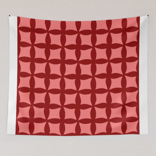 Item preview, Red geometric seamless pattern designed and sold by Obsessionforart.