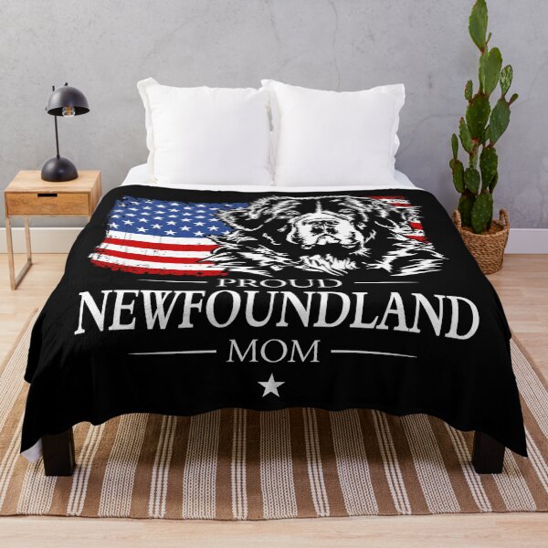 Item preview, Newfoundland Mom Dog Flag Patriotic Dog Canine Portrait designed and sold by dogarts.