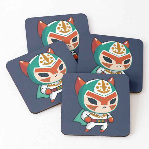Artikelvorschau, Lucha Libre Katzen | Mexikanische Wrestling | Kawaii-Katzen | Chibi-Katzen | Anime-Katzen | Lucha Libre Katzen 05 entworfen und verkauft von Catcosm.