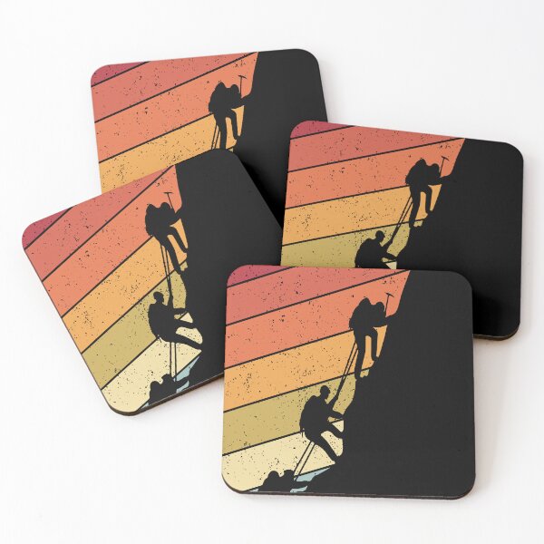 Item preview, Climbing Silhouette on Distressed Rainbow designed and sold by sweetbelle.