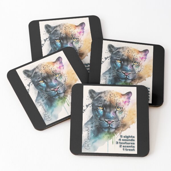 Item preview, Overwhelmed, stop and ground. Mindfulness using the five senses, grounding technique. Strong Cat Collection. designed and sold by Orianah.