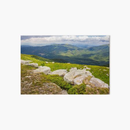 white boulders on the hillside Art Board Print