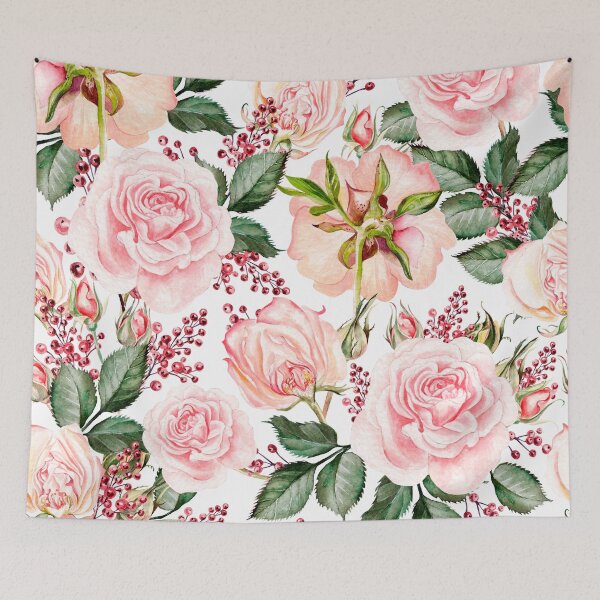 Item preview, Romantic Watercolor Flower Pattern designed and sold by stylebytara.