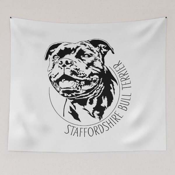 Item preview, Staffordshire Bull Terrier Portrait Dog designed and sold by dogarts.