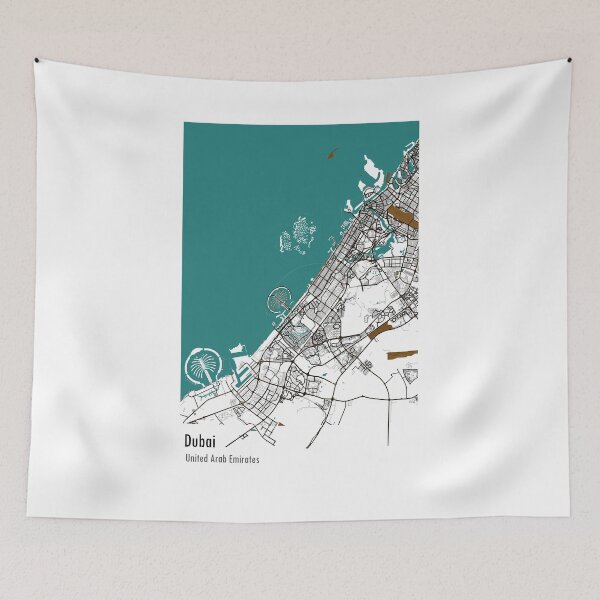 Item preview, Colorful map of Dubai designed and sold by wamuigaworld.