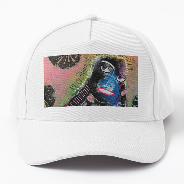Aperçu de l'œuvre Mec au visage bleu Outsider Brut Art figuratif créée et vendue par BeaOutsiderArt.