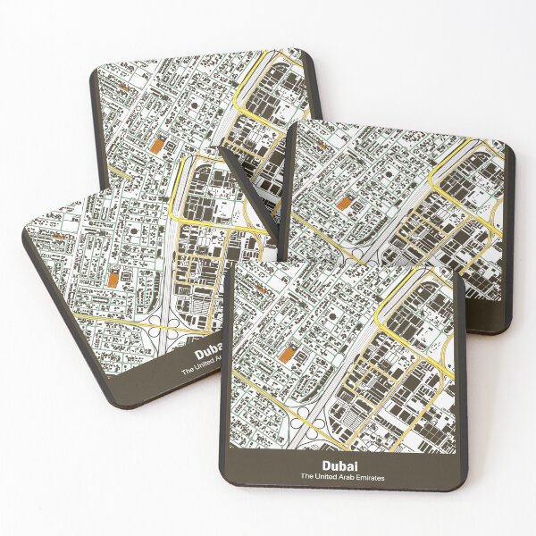 Item preview, Map of Dubai, the United Arab Emirates designed and sold by wamuigaworld.