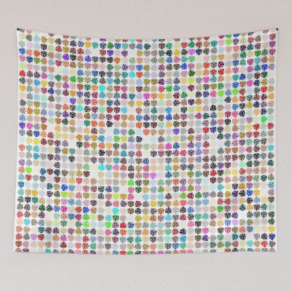 Item preview, Abstract Multicolour Dice designed and sold by Pixel4Art.