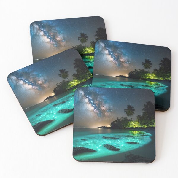 Item preview, Sea shore a with bioluminescence algae designed and sold by RK - Shop.