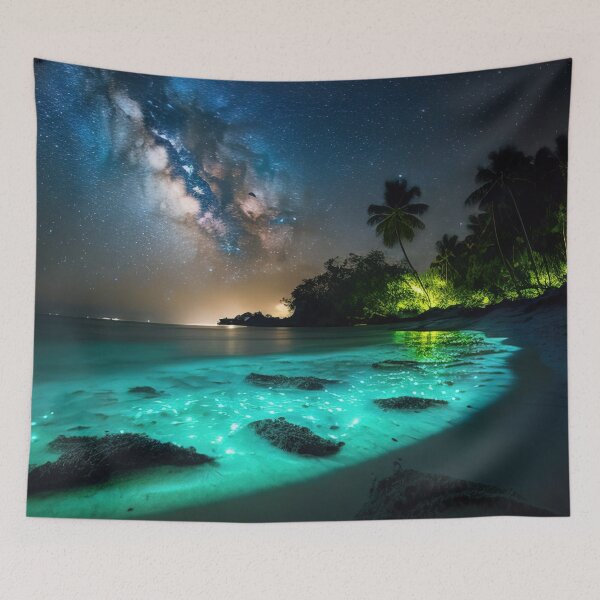 Item preview, Sea shore a with bioluminescence algae designed and sold by RK - Shop.