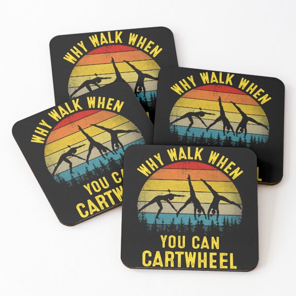 Item preview, Why Walk When You Can Cartwheel Vintage Gymnastics designed and sold by RosannaArt.