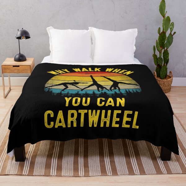 Item preview, Why Walk When You Can Cartwheel Vintage Gymnastics designed and sold by RosannaArt.
