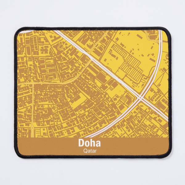 Item preview, Doha, Qatar map  designed and sold by wamuigaworld.