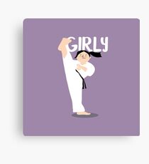 Karate girl Canvas Print