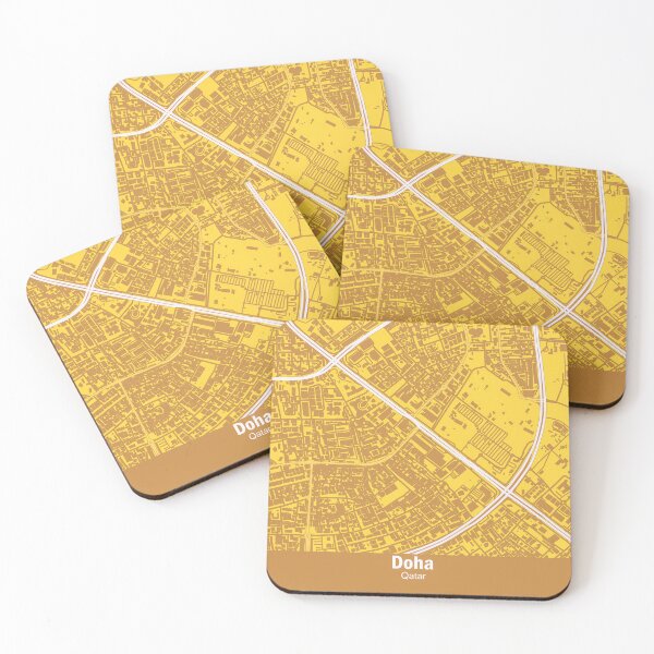 Item preview, Doha, Qatar map  designed and sold by wamuigaworld.