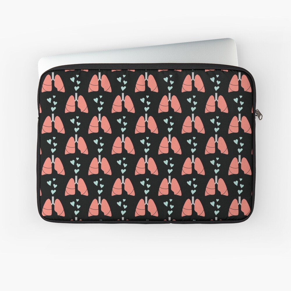 Coral lungs and mint hearts Laptop Sleeve