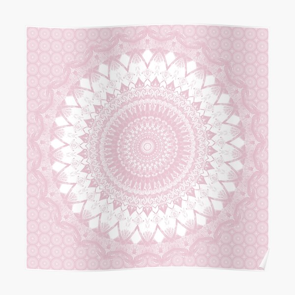 Boho Pink Mandala Poster