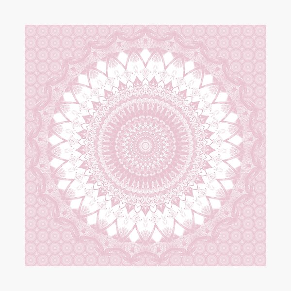 Boho Pink Mandala Photographic Print