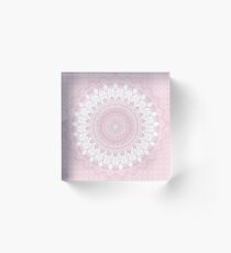 Boho Pink Mandala Acrylic Block