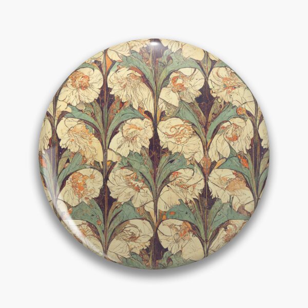 Item preview, Gorgeous Art Nouveau Pattern Alphonse Mucha William Morris Florals designed and sold by NouveauPatterns.