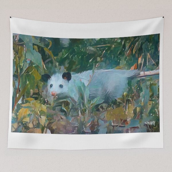 Item preview, Opossum In a Field, Watercolor  designed and sold by BearBeeArt.