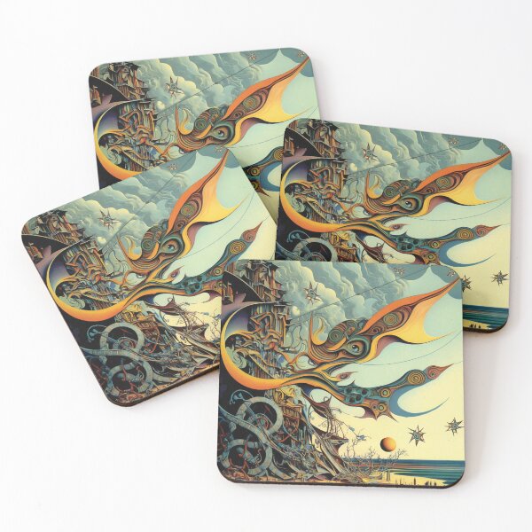 Item preview, Landscape surrealism abstract fantasy cyberpunk phantasy futurism dali designed and sold by PhiloSophyEye.