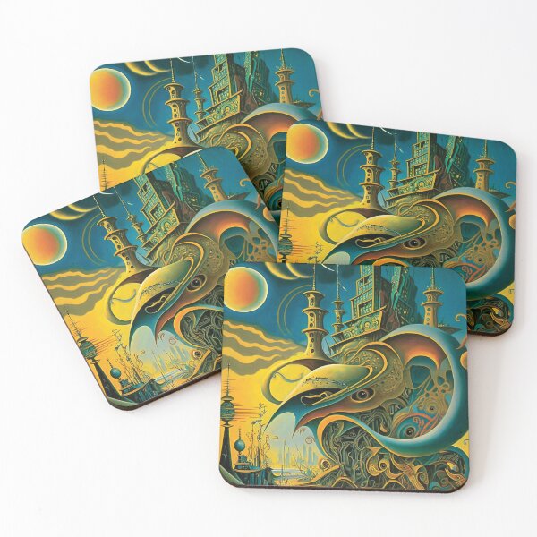 Item preview, Landscape surrealism abstract fantasy cyberpunk phantasy futurism dali designed and sold by PhiloSophyEye.