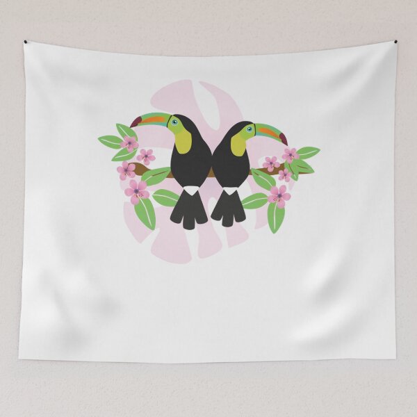 Item preview, Keel billed toucans couple designed and sold by Liselotteape.