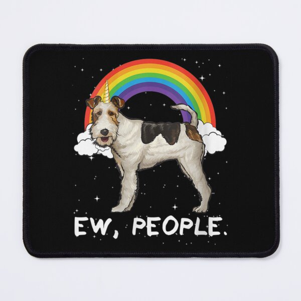 Item preview, Womens Rainbow Wire Fox Terrier Ew People Unicorn Dog VNeck designed and sold by WildRoverss.